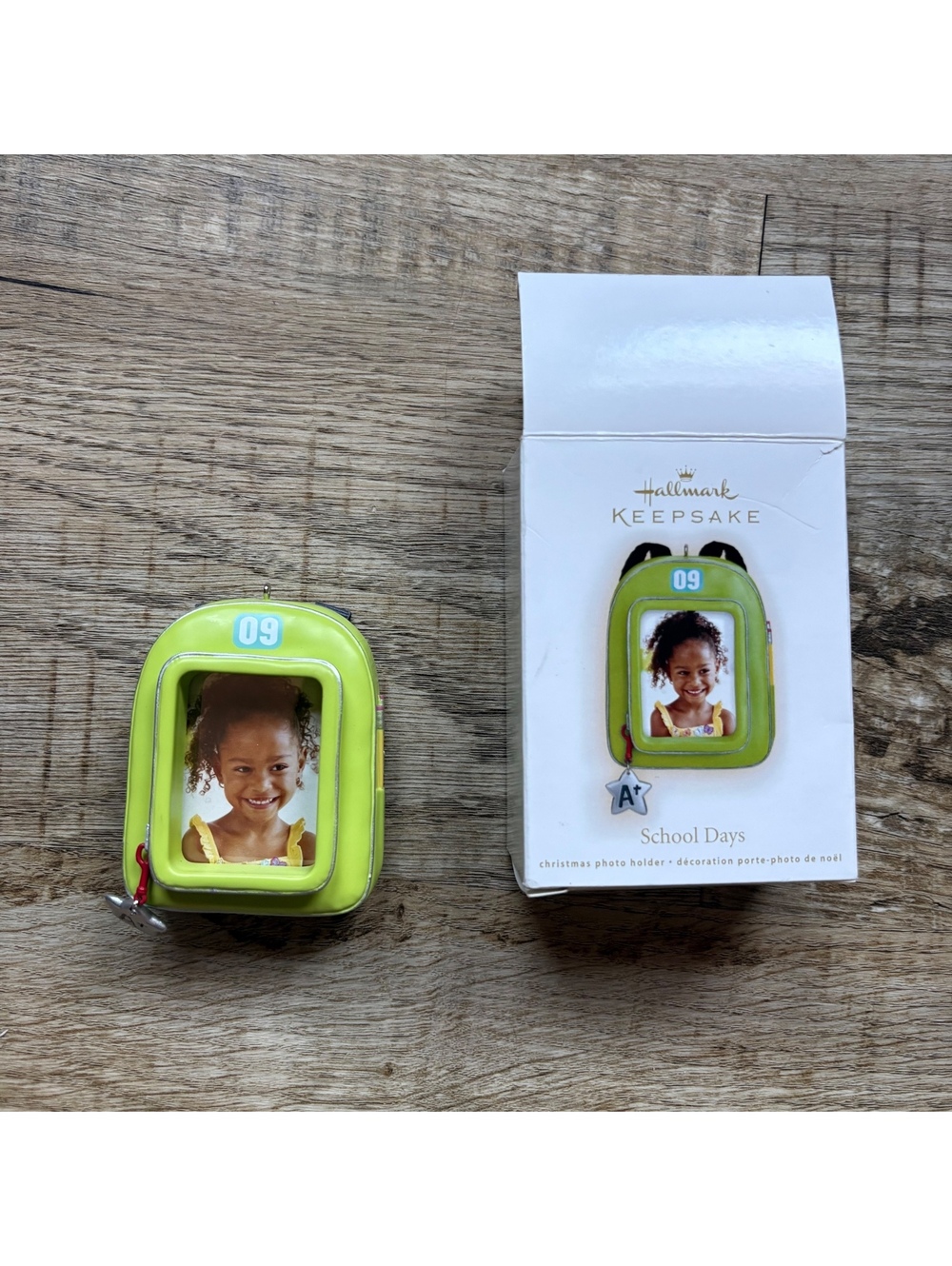 Hallmark Keepsake 'School Days' Christmas Photo Holder Ornament - Mini Backpack,